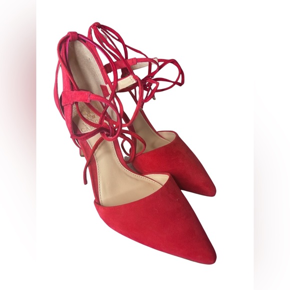 Vince Camuto Red High Heels sz 7.5 - Picture 3 of 5